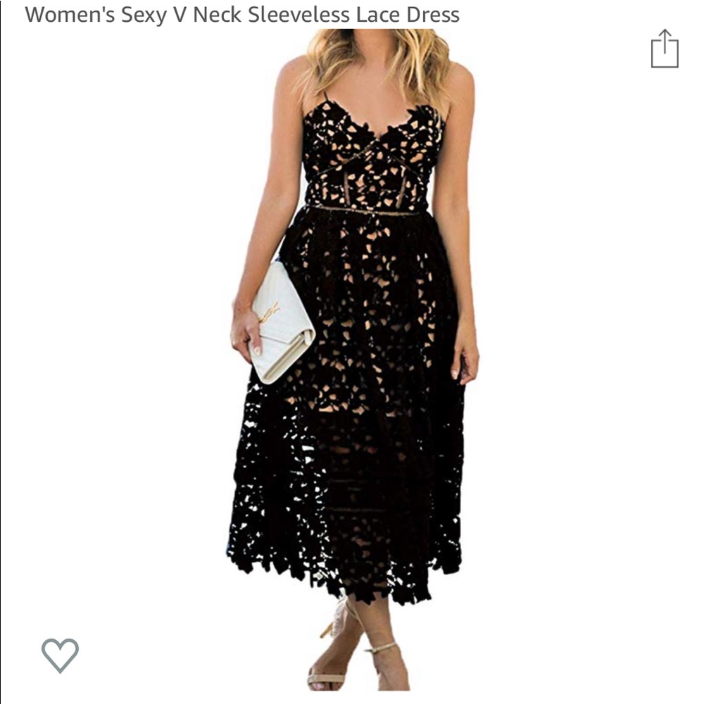 Black and nude cocktail dress